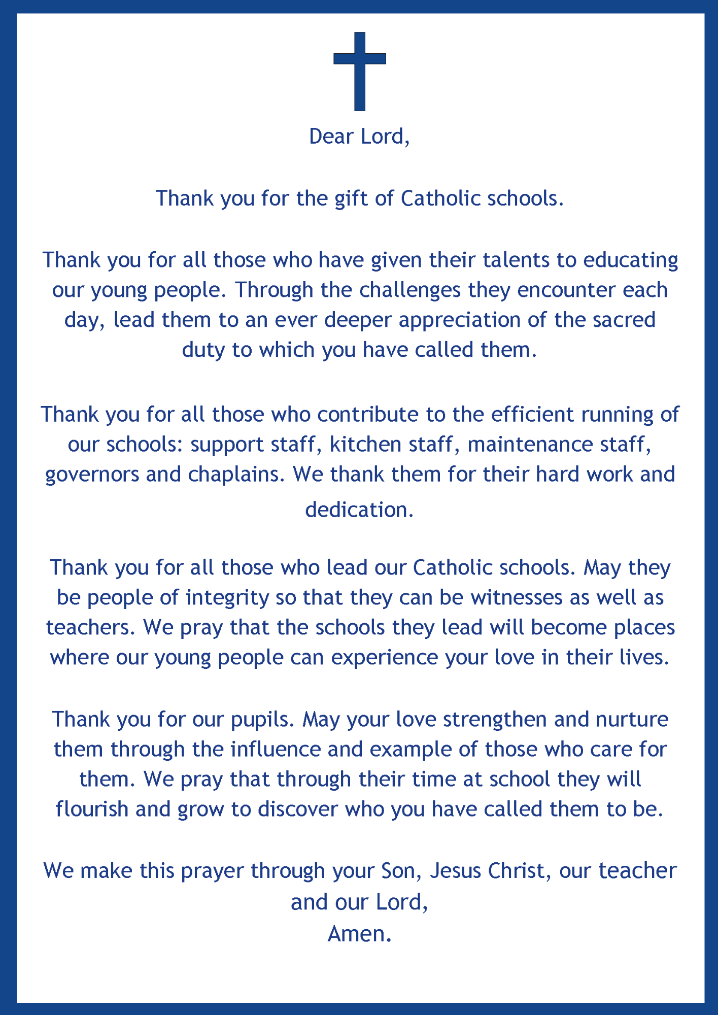 Prayer for Education Sunday